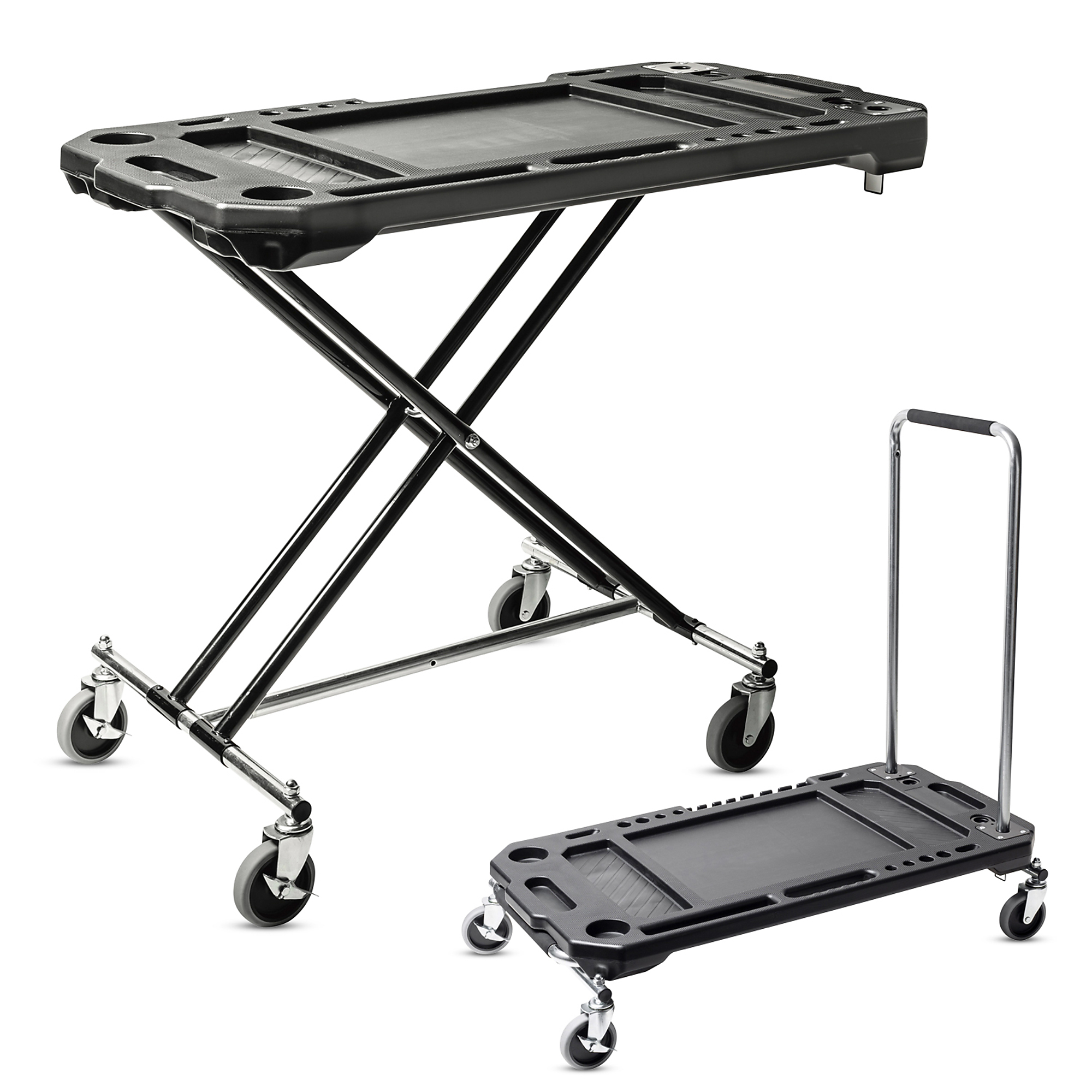 Powerbuilt 3-in-1 Heavy-Duty Work Table Dolly Cart — 40.5in. x 20.5in., 330-Lb. Capacity, Model# 642928ECE